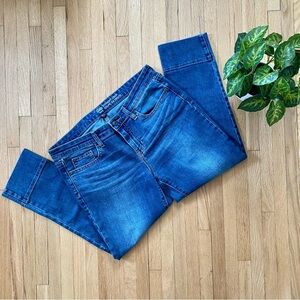 Gap Straight Cuff Crop Coupe 3/4 Droite Mid Rise Jeans Size 6R